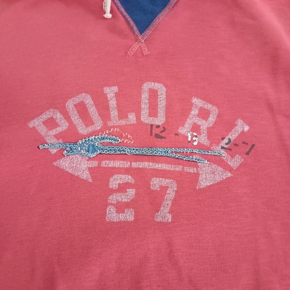 Ralph Lauren Mens Sleeveless Patchwork Hooded Sweatshirt - Picture 2 of 4